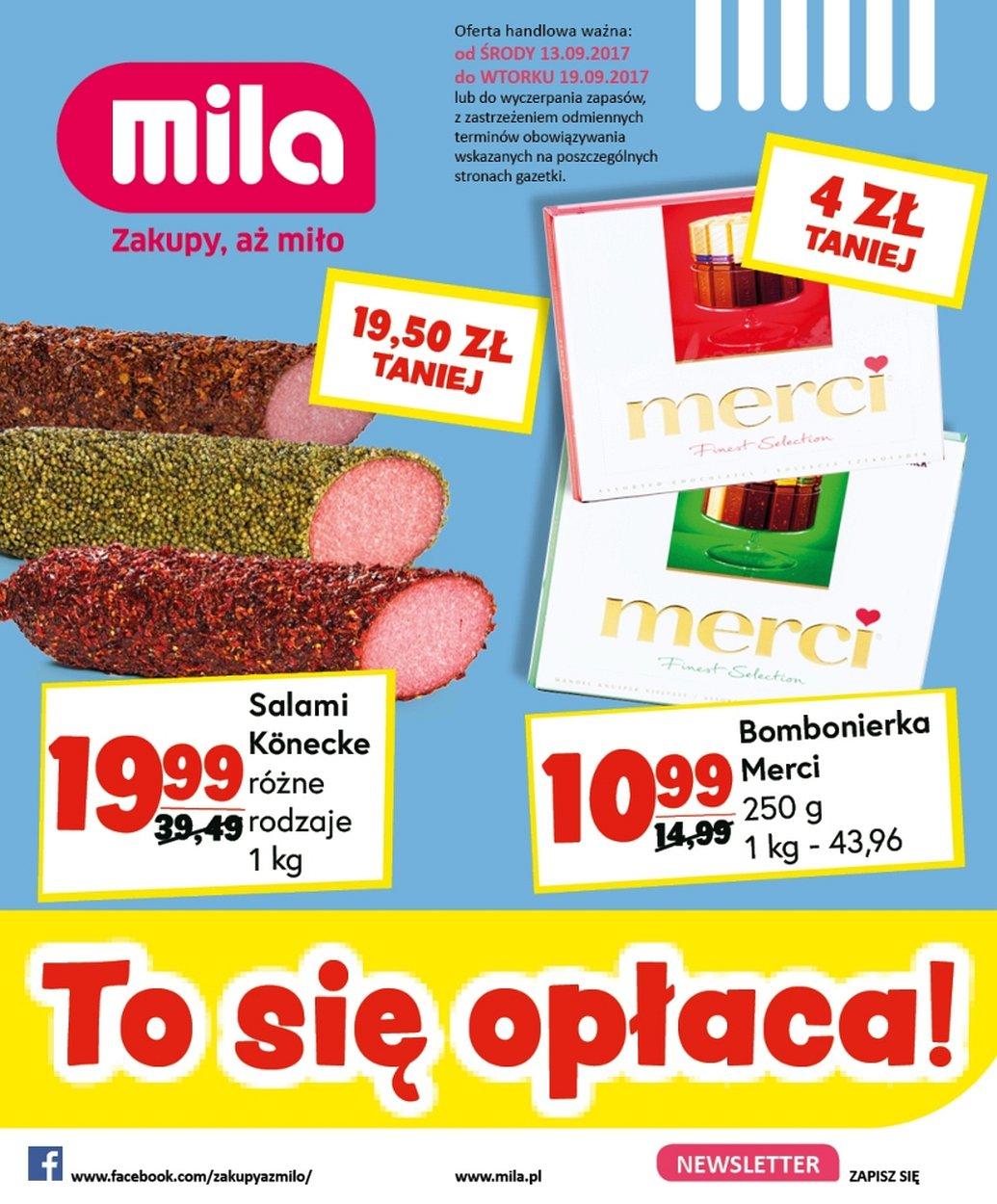 Gazetka promocyjna Mila str. 1